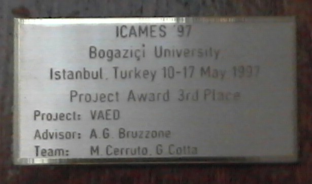 ICAMES 1997 3rd Best Project