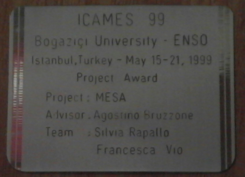 ICAMES 1999 2nd Best Project