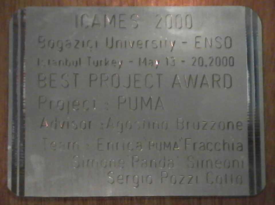 ICAMES 2000 1st Best Project