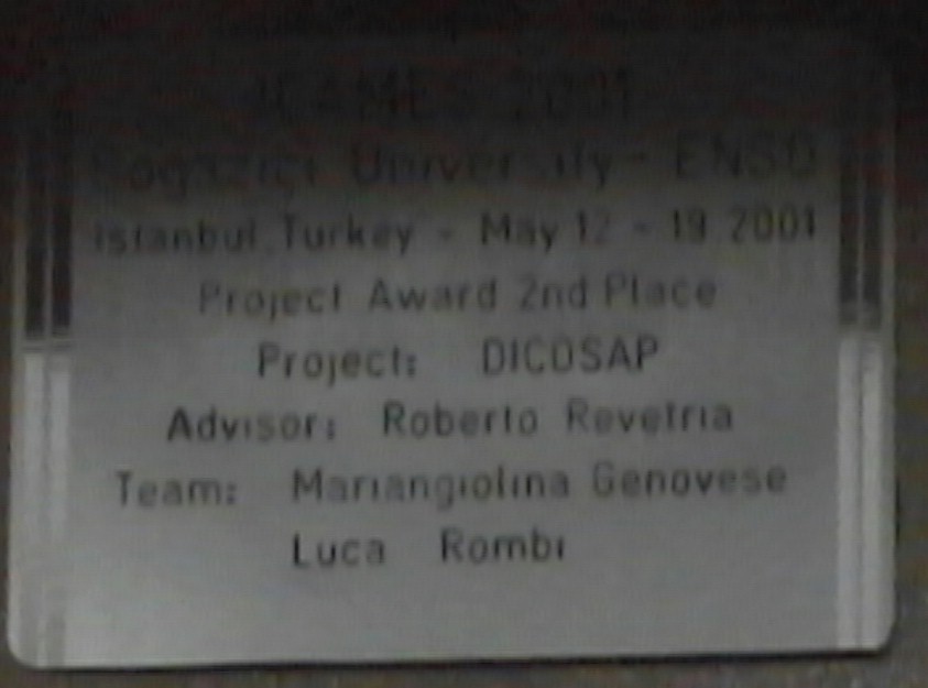 ICAMES 2001 2nd Best Project