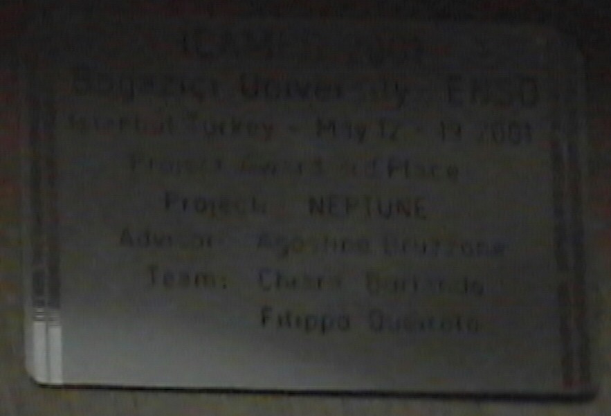 ICAMES 2001 3rd Best Project