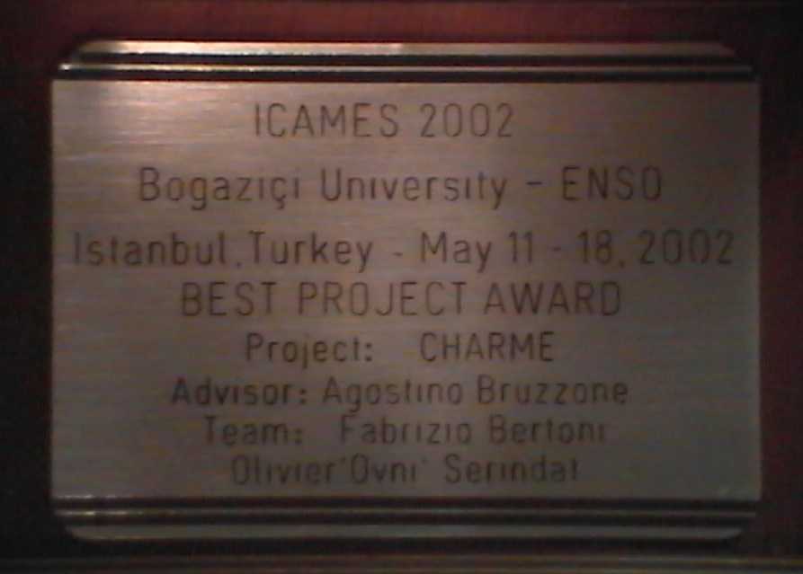 ICAMES 2002 1st Best Project