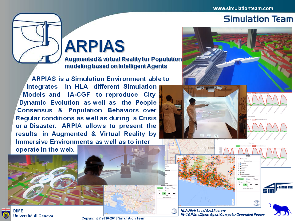 ARPIAS - Augmented & virtual Reality for Population modeling based on Intelligent Agents 